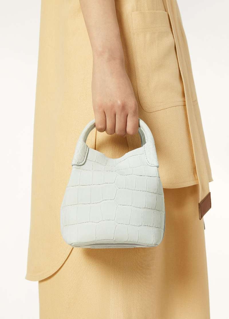 borsa loro piana bale micro in pelle di alligatore